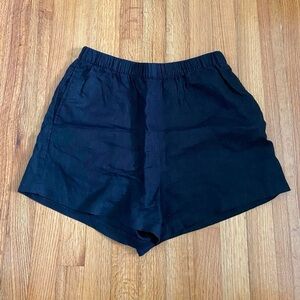 H&M Black Linen shorts